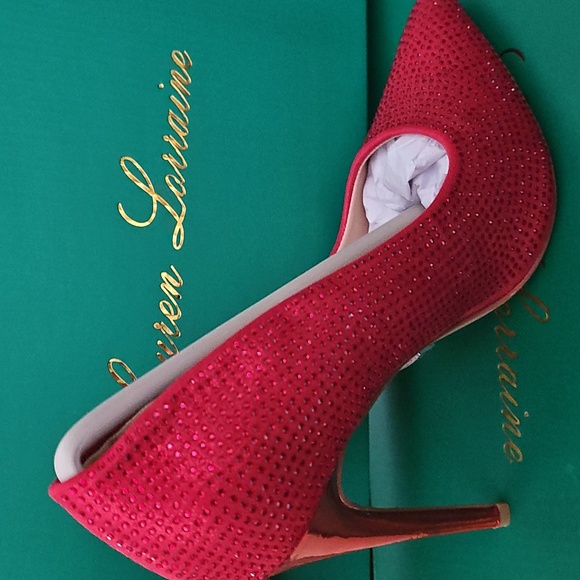 Lauren Lorraine Shoes - Lauren Lorraine Shimmering Red Heels